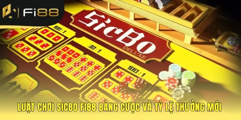 Luật chơi Tài xỉu Sicbo FI88 có thưởng bộ ba 1:180